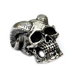 European And American Stainless Steel Jewelry Personalized Alternative Jewelry Wholesale Retro Animal Ram Skull Pendant Necklace