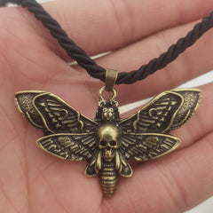 Men's Moth Pendant Alloy Necklace Popular Jewelry