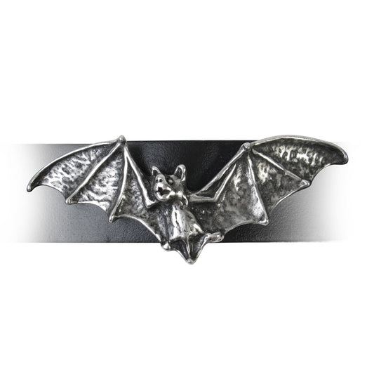 Desmodus Wriststrap Alchemy Gothic Black Leather Bat Bracelet